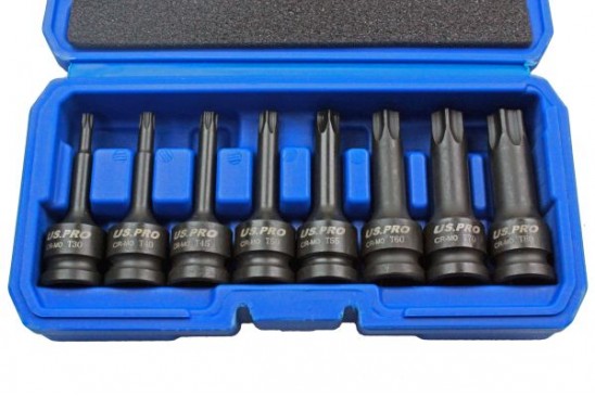 Torx krachtdoppenset 1/2" 8-delig